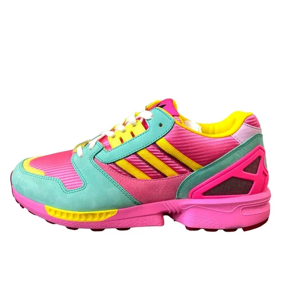 Gucci X Adidas ZX 8000 Low Top Sneakers Womens Pink Green 8US 8.5 New